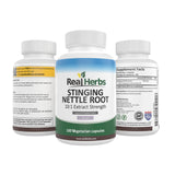 Real Herbs Stinging Nettle Root Extract 7500mg – Supports Prostate Health, Urinary Flow, Hair Loss & Hormonal Balance – 100 Vegetarian Capsules