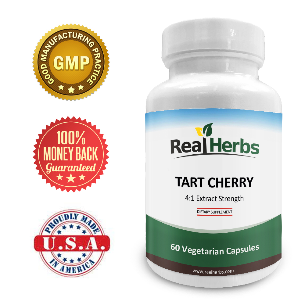 Tart Cherry 4:1  Extract 1000mg - 60 Vegetarian Capsules