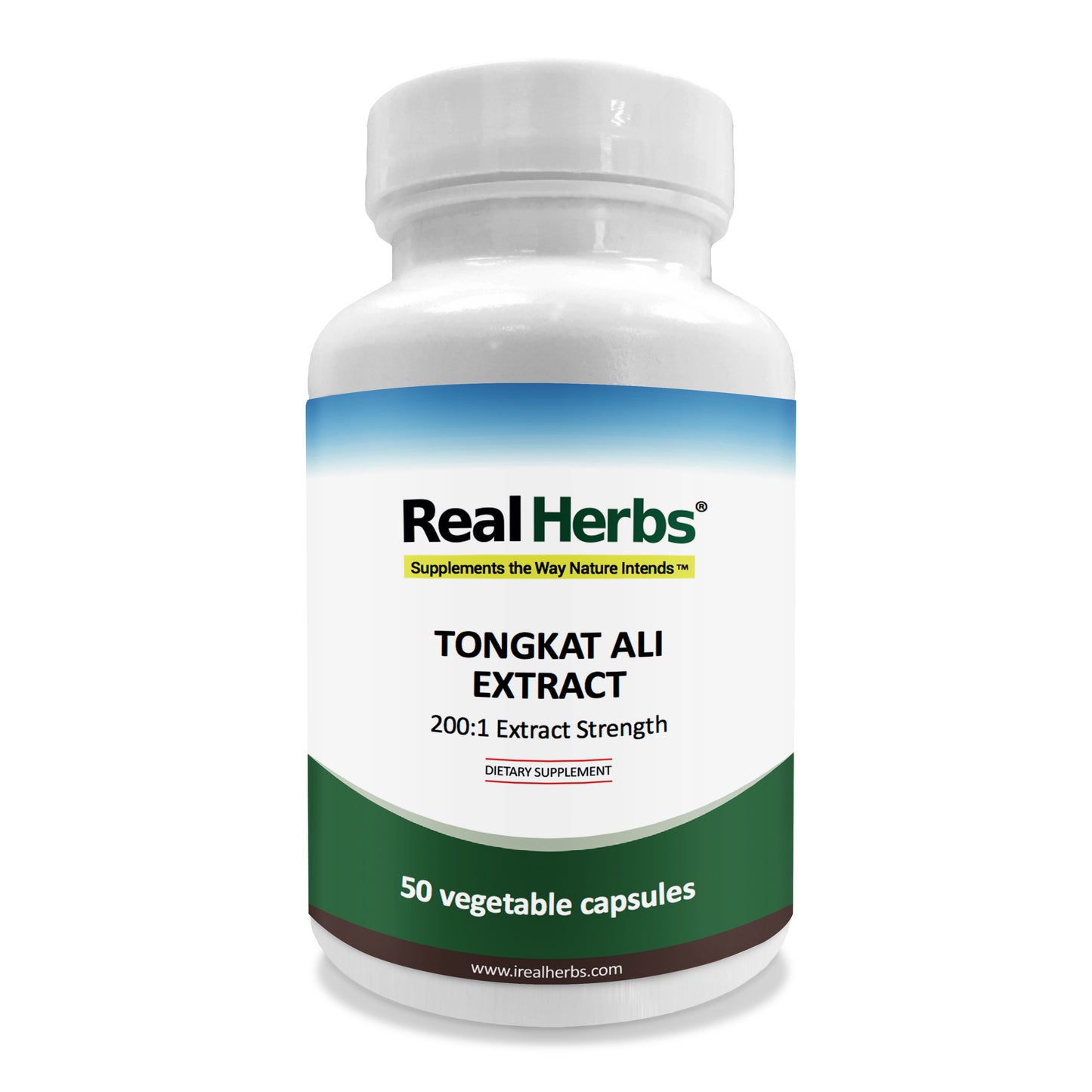 Tongkat Ali Extract 200:1 - 400mg/Cap - 50 Vegetarian Capsules