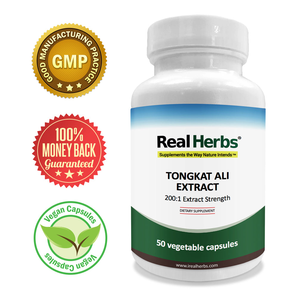 Tongkat Ali Extract 200:1 - 400mg/Cap - 50 Vegetarian Capsules